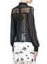 Back View - Click To Enlarge - SELF-PORTRAIT - Balloon sleeve lace panel chiffon blouse
