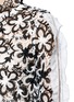 Detail View - Click To Enlarge - SELF-PORTRAIT - 'Line' organza sleeve trim floral guipure lace top