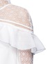 Detail View - Click To Enlarge - SELF-PORTRAIT - 'Military Cape' embroidery lace ruffle shoulder dress