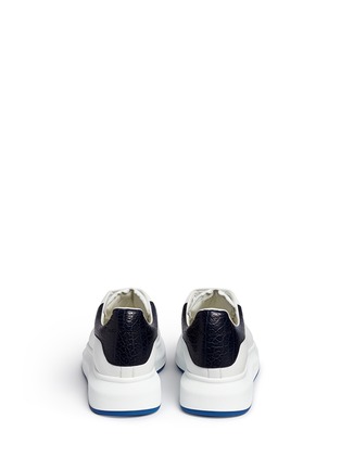 Back View - Click To Enlarge - ALEXANDER MCQUEEN - 'Oversized Sneaker' in leather with buffalo embossed collar