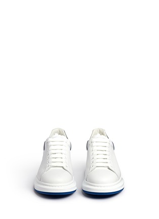 Front View - Click To Enlarge - ALEXANDER MCQUEEN - 'Oversized Sneaker' in leather with buffalo embossed collar