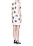 Back View - Click To Enlarge - VICTORIA, VICTORIA BECKHAM - Floral patch embroidery crepe dress
