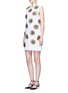 Figure View - Click To Enlarge - VICTORIA, VICTORIA BECKHAM - Floral patch embroidery crepe dress