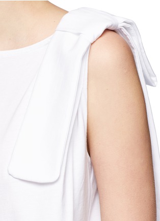 Detail View - Click To Enlarge - VICTORIA, VICTORIA BECKHAM - Bow shoulder jersey tank top