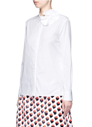 Front View - Click To Enlarge - VICTORIA, VICTORIA BECKHAM - Butterfly bow poplin shirt