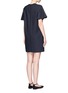 Back View - Click To Enlarge - VICTORIA, VICTORIA BECKHAM - Pinstripe wool blend shift dress