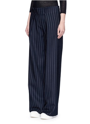 Figure View - Click To Enlarge - VICTORIA, VICTORIA BECKHAM - Pinstripe wool blend slouch pants