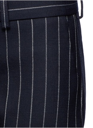 Detail View - Click To Enlarge - VICTORIA, VICTORIA BECKHAM - Pinstripe wool blend cropped pants