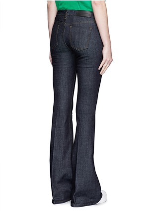 Back View - Click To Enlarge - VICTORIA, VICTORIA BECKHAM - Cotton blend flared jeans