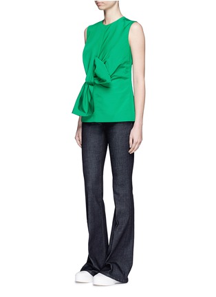 Figure View - Click To Enlarge - VICTORIA, VICTORIA BECKHAM - Cotton blend flared jeans