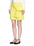 Front View - Click To Enlarge - VICTORIA, VICTORIA BECKHAM - Tie front twill skirt