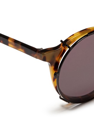 Detail View - Click To Enlarge - SUNDAY SOMEWHERE - 'Matahari' clip-on wire rim round sunglasses
