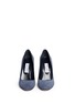 Front View - Click To Enlarge - JIMMY CHOO - 'Laria 100' wood heel denim pumps