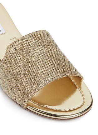 Detail View - Click To Enlarge - JIMMY CHOO - 'Nanda' lamé glitter slide sandals