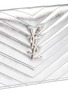 Detail View - Click To Enlarge - SAINT LAURENT - 'Monogram' metallic matelassé leather chain wallet