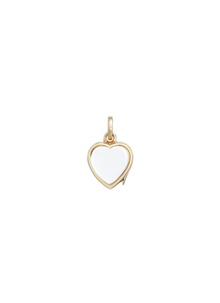 Main View - Click To Enlarge - LOQUET LONDON - 14k yellow gold rock crystal heart locket – Small 12mm