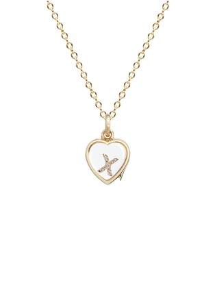 Figure View - Click To Enlarge - LOQUET LONDON - 14k yellow gold rock crystal heart locket – Small 12mm