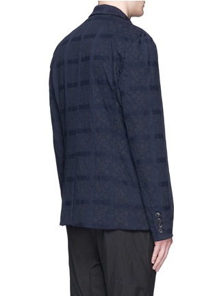 Back View - Click To Enlarge - SONG FOR THE MUTE - Geometric jacquard long blazer