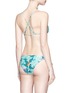 Back View - Click To Enlarge - MARA HOFFMAN - Crisscross back leaf print triangle bikini top