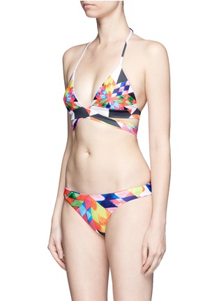 Figure View - Click To Enlarge - MARA HOFFMAN - Optical graphic low rise bikini bottoms