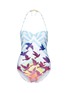 Main View - Click To Enlarge - MARA HOFFMAN - Cutout back rainbow one-piece bustier swimsuit