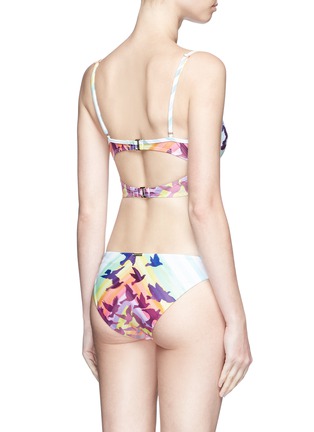 Back View - Click To Enlarge - MARA HOFFMAN - Rainbow bird print cami underwire bikini top
