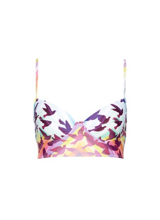 Main View - Click To Enlarge - MARA HOFFMAN - Rainbow bird print cami underwire bikini top