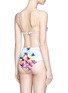 Back View - Click To Enlarge - MARA HOFFMAN - Lace-up rainbow print high waist bikini bottoms