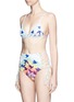Figure View - Click To Enlarge - MARA HOFFMAN - Lace-up rainbow print high waist bikini bottoms