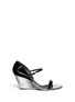 Main View - Click To Enlarge - 73426 - 'Coline' patent leather metallic wedge pumps