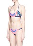 Figure View - Click To Enlarge - MARA HOFFMAN - 'Starbasket' print braid back bikini top