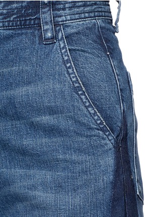 Detail View - Click To Enlarge - RACHEL COMEY - 'Bishop' contrast panel flare jeans