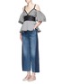 Figure View - Click To Enlarge - RACHEL COMEY - 'Bishop' contrast panel flare jeans