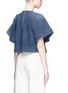 Back View - Click To Enlarge - RACHEL COMEY - Ravine' bell sleeve cotton denim cropped top