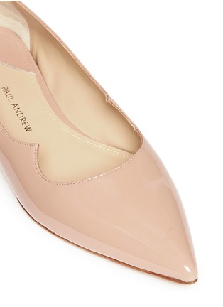 Detail View - Click To Enlarge - PAUL ANDREW - 'Zoya' wavy patent leather skimmer flats