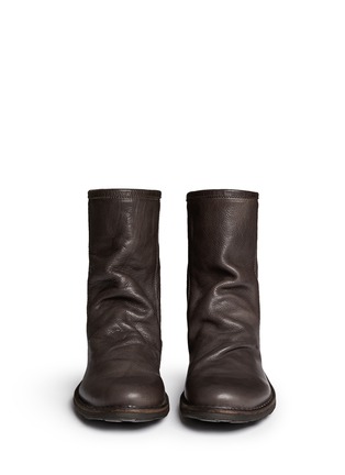 Figure View - Click To Enlarge - FIORENTINI+BAKER - 'Even' zip grainy leather boots