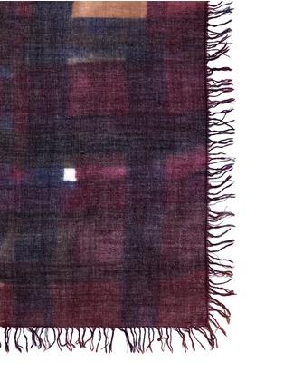 Detail View - Click To Enlarge - FALIERO SARTI - 'Harold' brushstroke lattice weave print cashmere-silk scarf