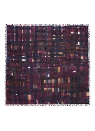 Main View - Click To Enlarge - FALIERO SARTI - 'Harold' brushstroke lattice weave print cashmere-silk scarf