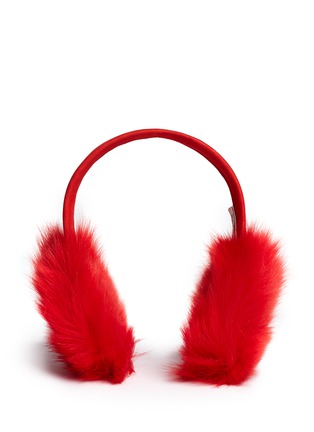 Main View - Click To Enlarge - KARL DONOGHUE - Toscana lambskin shearling suede ear muffs