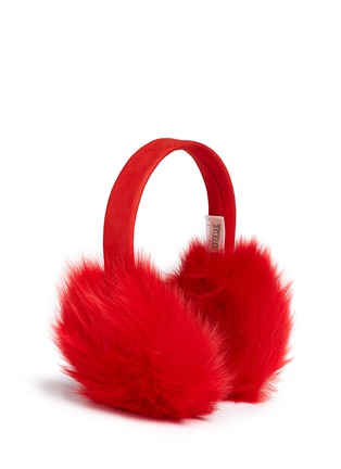 Figure View - Click To Enlarge - KARL DONOGHUE - Toscana lambskin shearling suede ear muffs