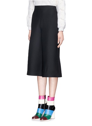 Front View - Click To Enlarge - VALENTINO GARAVANI - Crepe couture culottes
