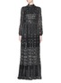 Main View - Click To Enlarge - VALENTINO GARAVANI - Batik bead embroidery mesh lace gown