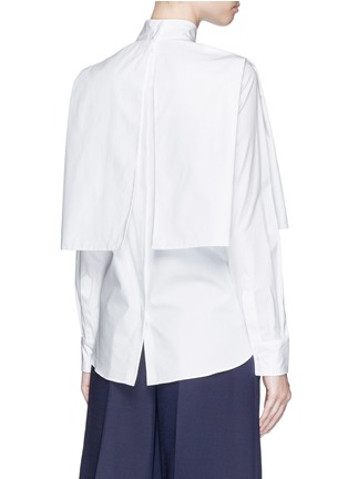 Back View - Click To Enlarge - VALENTINO GARAVANI - High neck cape back poplin shirt