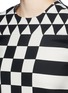 Detail View - Click To Enlarge - VALENTINO GARAVANI - Diamond checkerboard crepe couture flare dress