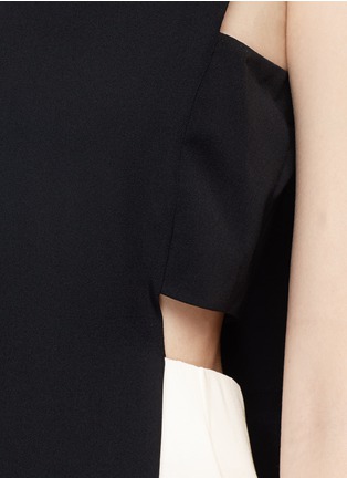 Detail View - Click To Enlarge - VALENTINO GARAVANI - Colourblock silk georgette sleeveless gown