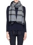 Figure View - Click To Enlarge - FRANCO FERRARI - Double sided check plaid wool scarf