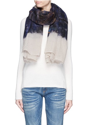 Figure View - Click To Enlarge - FRANCO FERRARI - 'Greta' abstract print wool-cashmere-silk scarf