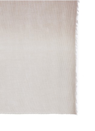 Detail View - Click To Enlarge - FRANCO FERRARI - Elevato' ombré silk-wool-cashmere plissé scarf