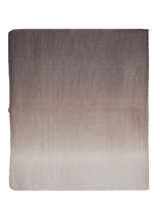 Main View - Click To Enlarge - FRANCO FERRARI - Elevato' ombré silk-wool-cashmere plissé scarf