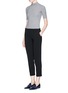 Figure View - Click To Enlarge - THEORY - 'Padra' elastic waist cropped pants